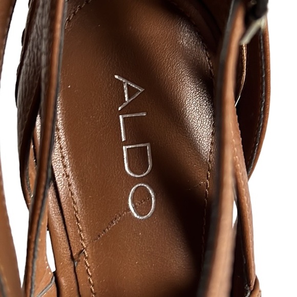 ALDO Brown Platform Strappy Sandal Size 9 - Picture 5 of 14